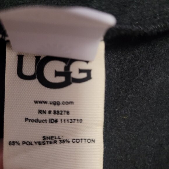 UGG Long Black Sweatshirt Open Front Wrap Cardigan Size Medium NWT - Picture 8 of 9